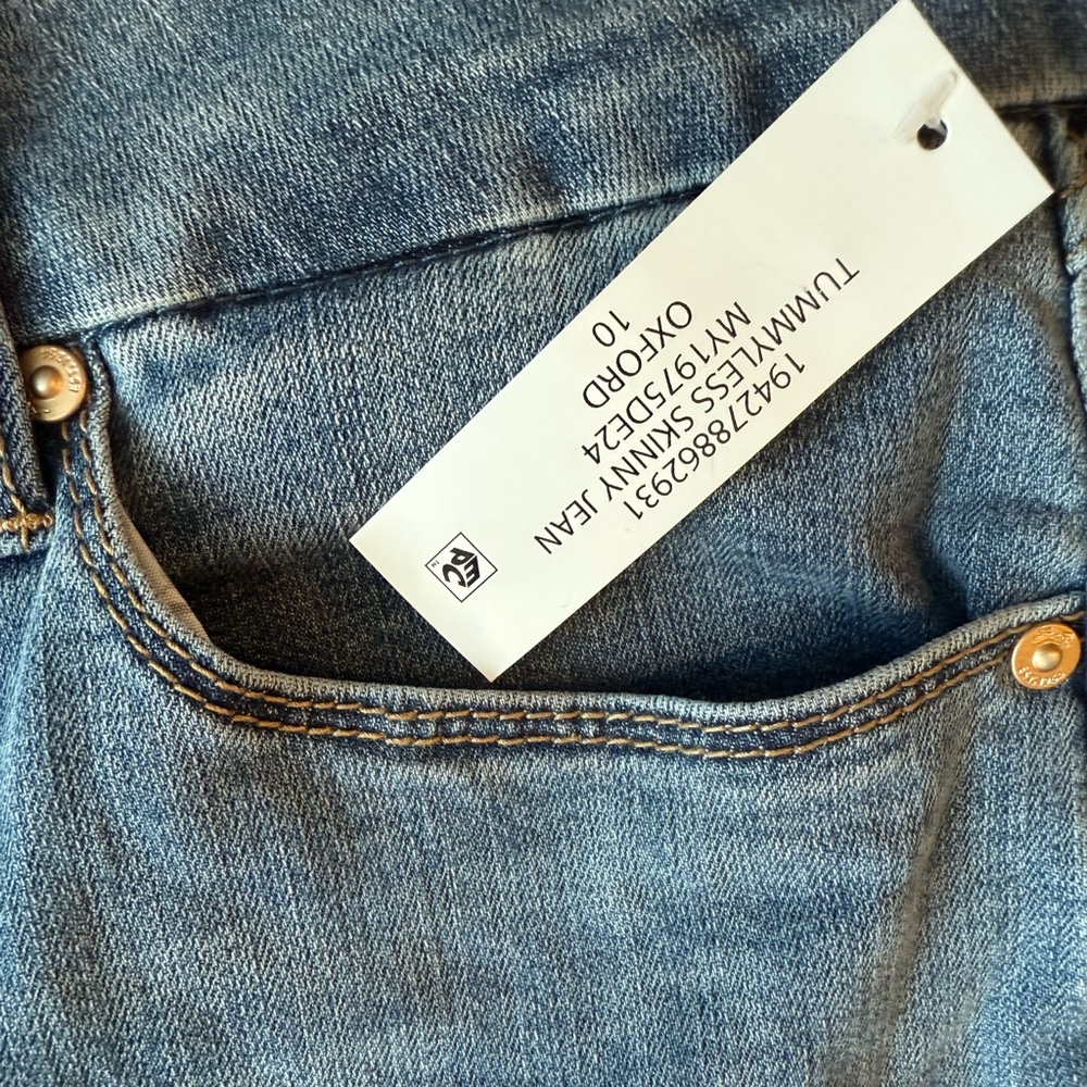 Seven7 Women's High Rise Tummyless Skinny Jeans Size 10 NEW NWT Blue Denim - Picture 3 of 9